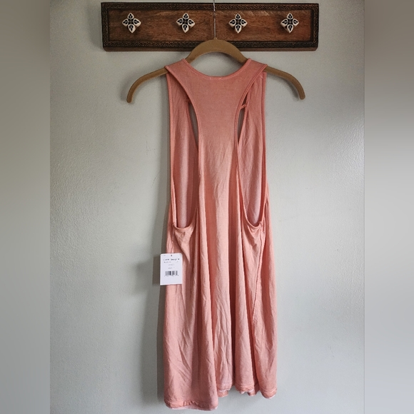 FREE PEOPLE Amelia Pink Racerback Tank Top SIZE MEDIUM - Picture 3 of 6